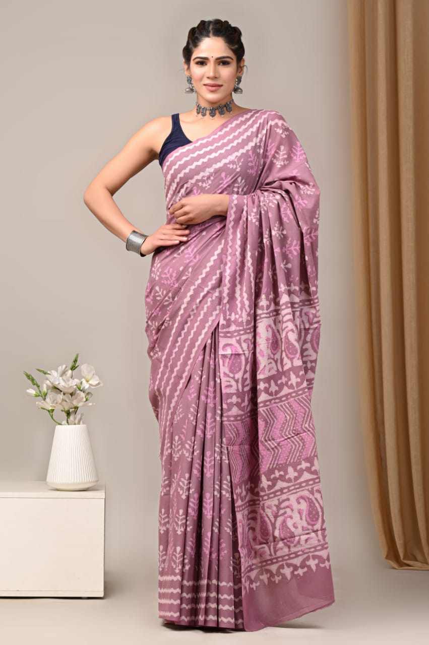Lavender Cotton Mulmul