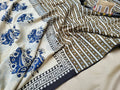 Peacock motif jaipuri mulmul saree