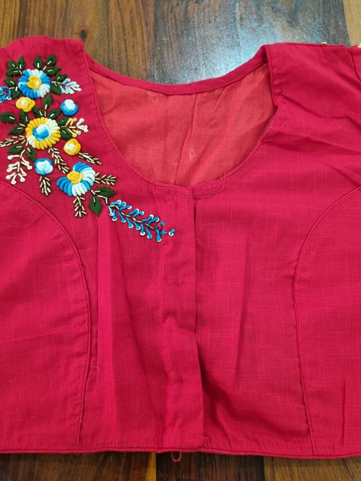 Floral Hand Embroidered Blouse