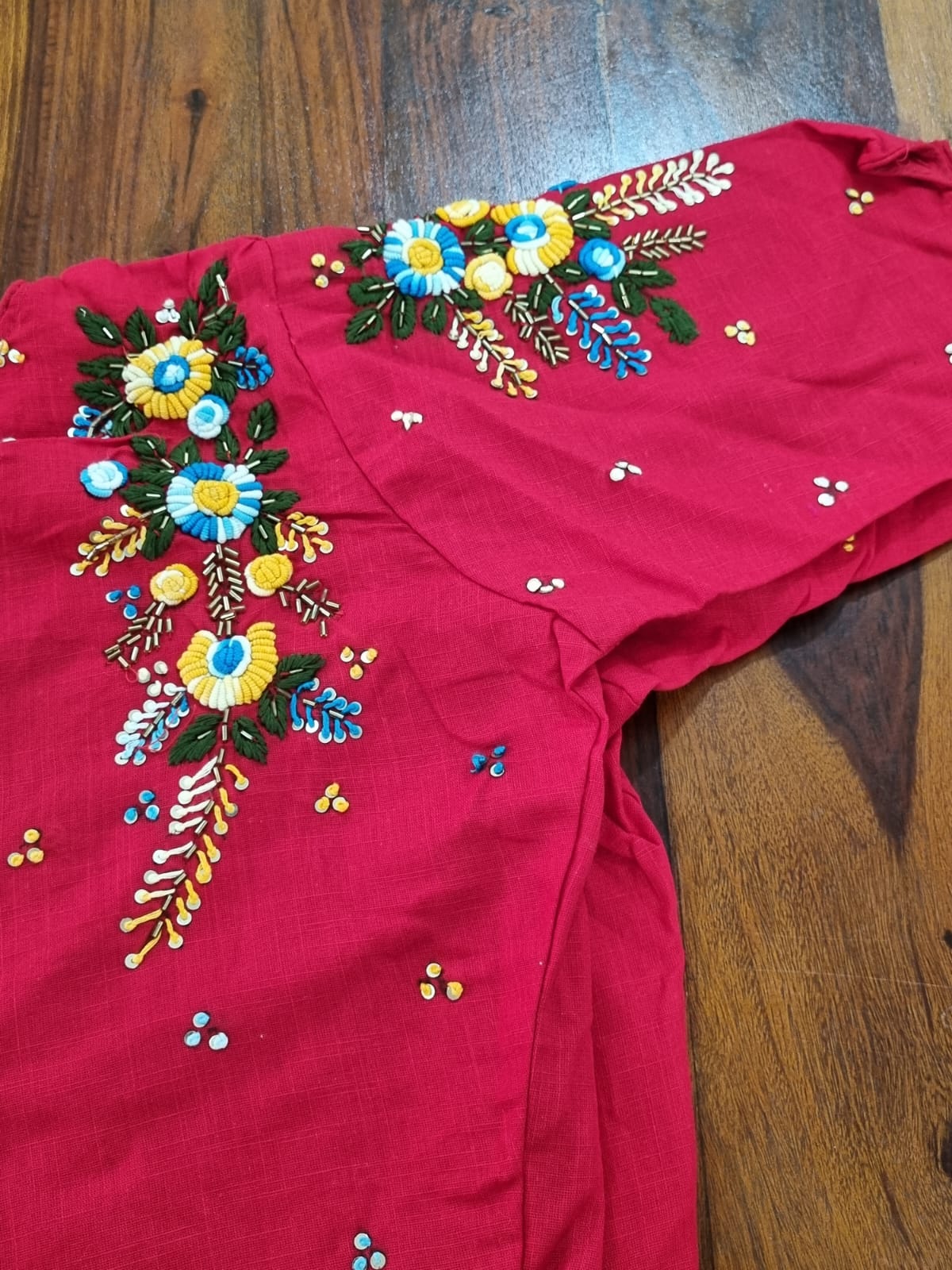 Floral Hand Embroidered Blouse