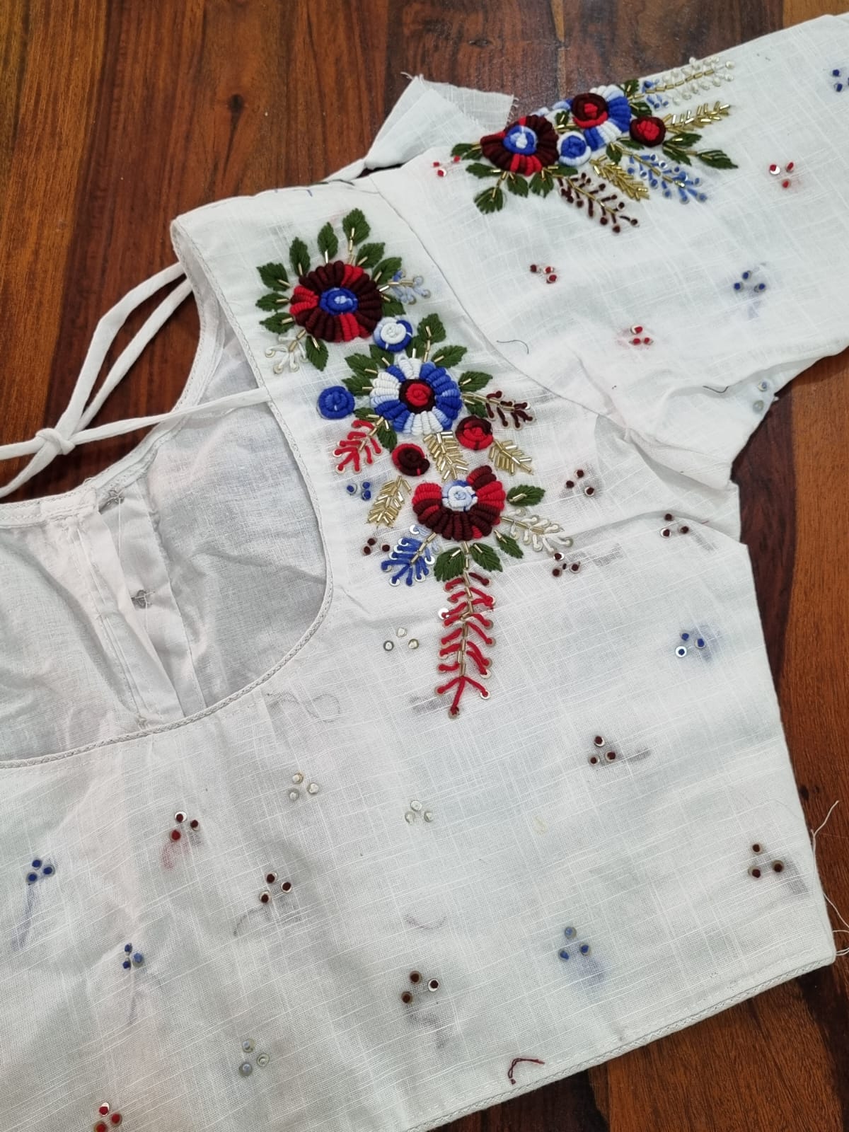 Floral Hand Embroidered Blouse