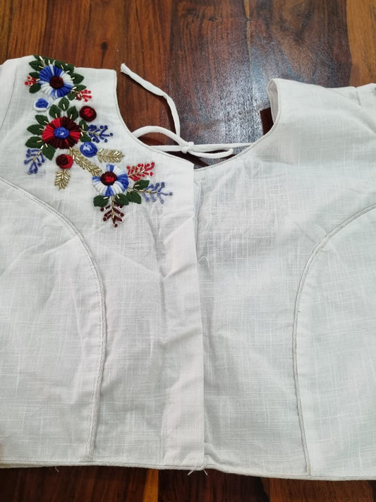 Floral Hand Embroidered Blouse