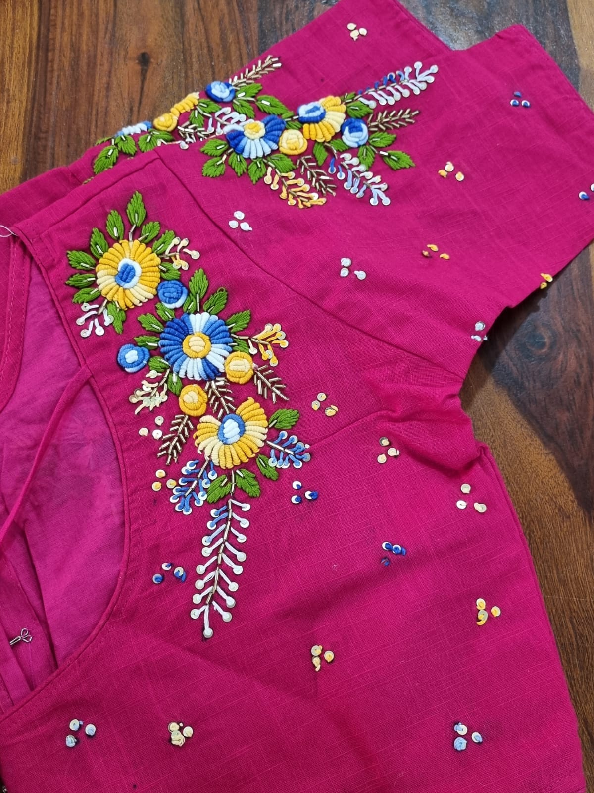 Floral Hand Embroidered Blouse